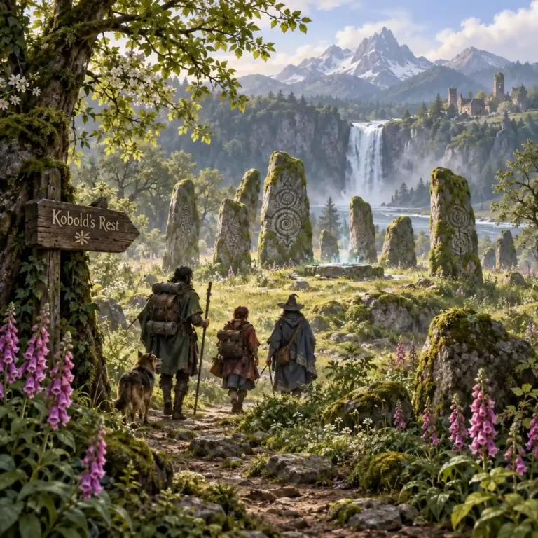Fantasy illustration for a guide to TTRPG travel